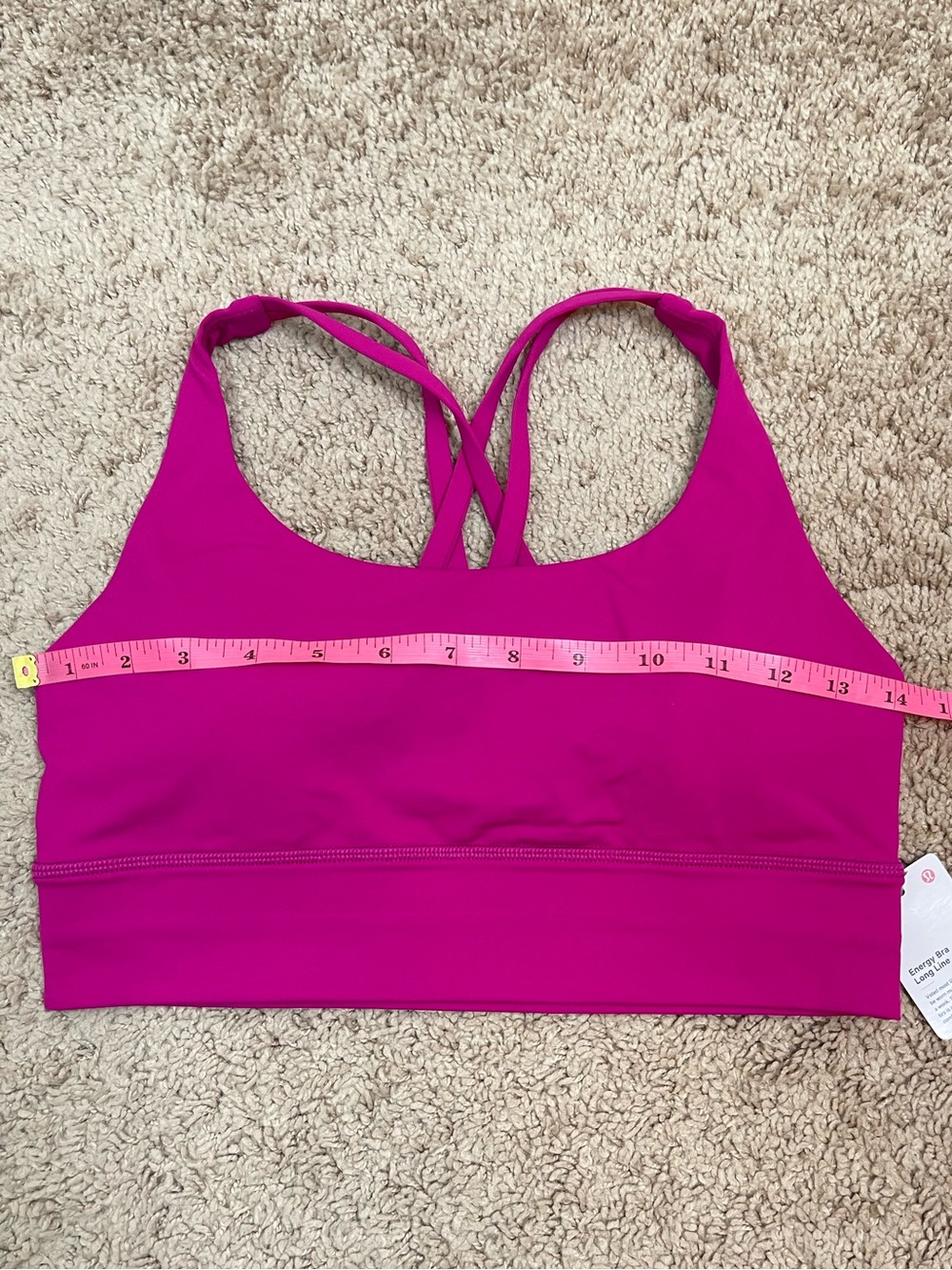 NWT Lululemon Energy Bra Long Line Medium Support Size 8 in Ripened Raspberry - Picture 11 of 14